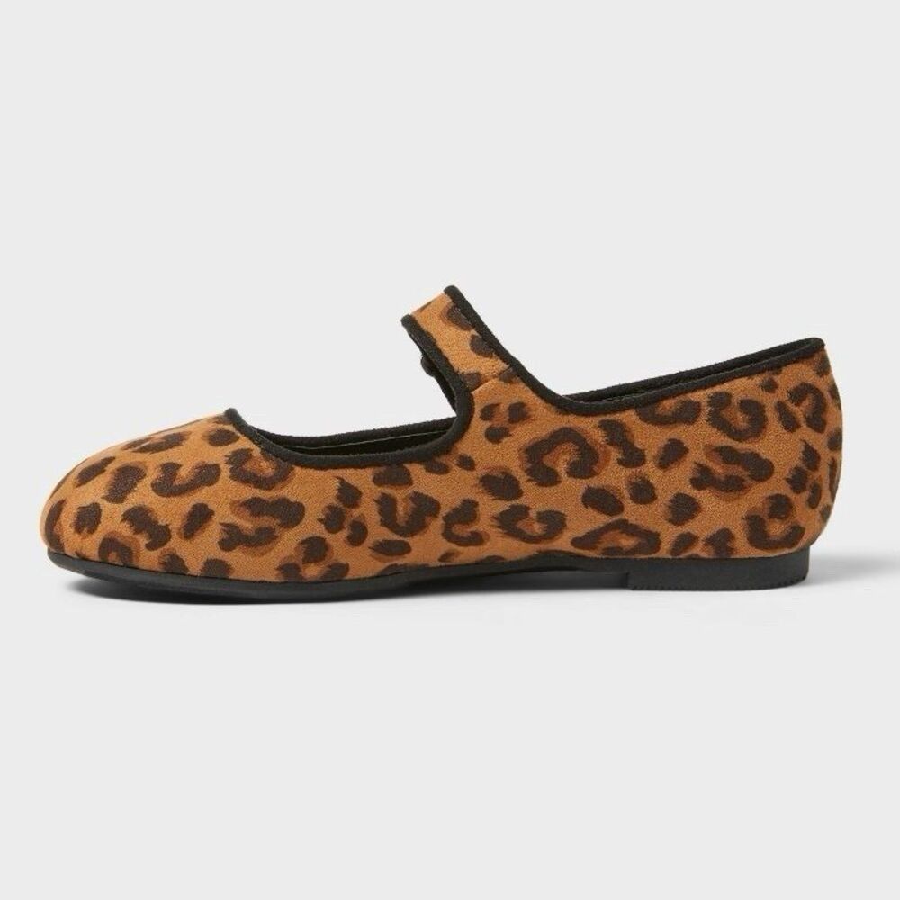 Cat & Jack Toddler Girl's Addy Leopard Print Ballet Flats Size 8 New - Picture 3 of 6